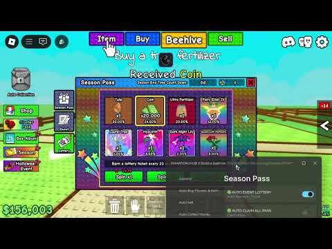 Phantom HUB 🎃 Build A Beehive【Halloween】 SCRIPT! 💀 Auto buy, Auto sell,Auto Halloween Event💥FREE KEY