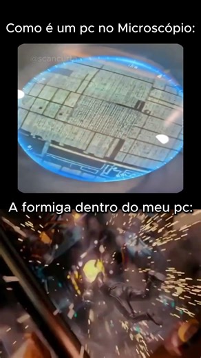Como um chip de PC se parece sob um microscópio💀