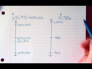 Rounding with a vertical number line