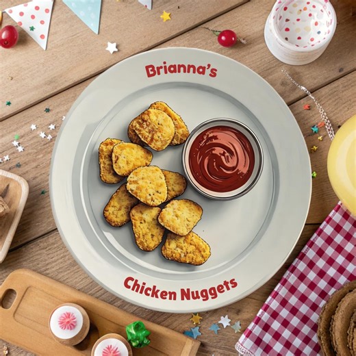 Personalized Chicken Nuggets Plate • Custom Name Toddler Dinnerware - Etsy