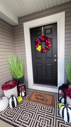 Front Door Decorating Ideas with Rich, Vibrant Colors