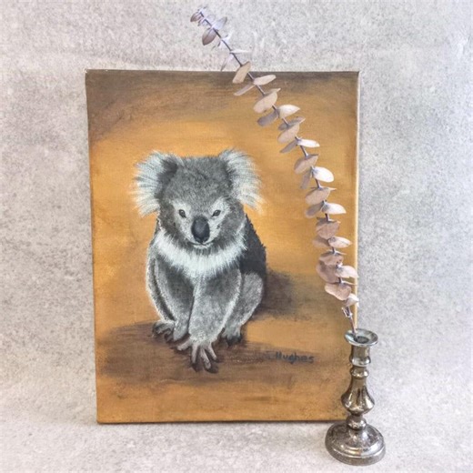 Original Koala Oil Painting on Canvas – Wildlife Art 22 X 30cm - Etsy