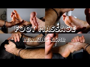 ASMR Relaxing Foot Massage Oil and Steam Towel