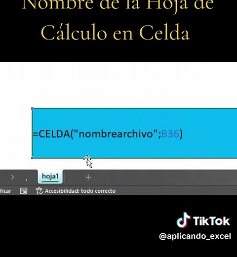 Truco para mostrar nombre de hoja en una celda