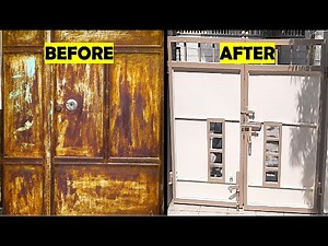 Old Metal Gate Restoration | Oil painting of rusty gate by yourself | How to paint a gate?