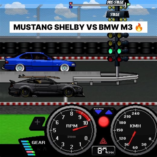 Mustang SHELBY vs Bmw M3 (+3,700 HP) #pixelcarracer #subscribe