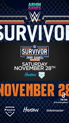 Se confirma WWE Survivor Series War Games Houston, Noviembre 28 2026