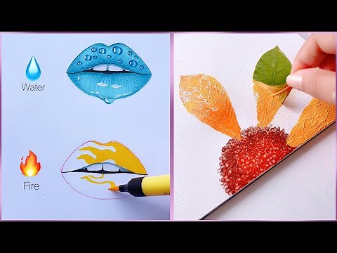14 Easy Creative Art Hacks When You're Bored || Drawing Tutorials for Beginners || painting