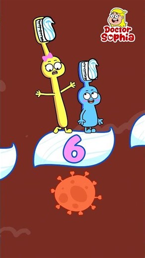 Counting Numbers 1-10 with Toothbrushes | Brush Your Teeth | Kids Songs #shorts