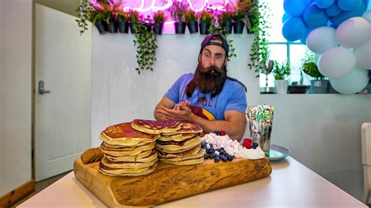 They call it the impossible pancake challenge | BeardMeatsFood