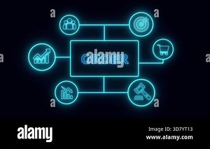 business concept with icons and signs