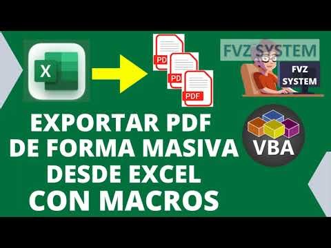 Exportar PDF de forma masiva desde excel con macros y VBA | CURSO DE EXCEL | #fvzsystem #fvz_system