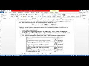 Using Computer Applications: Excel Project | Part 1
