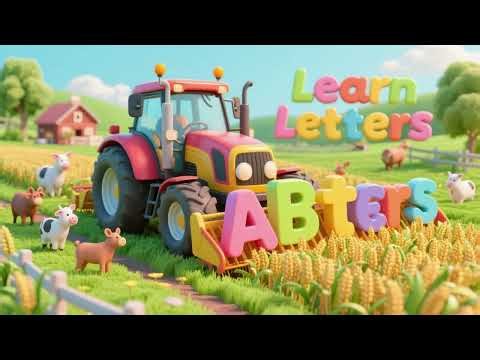 Tractor Harvest ABC – Learn Letters | Kids Alphabet Song & Nursery Rhyme