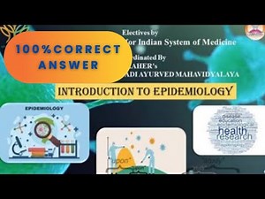 epidemiology module - 1 answer key / bams 1st prof elective courses epidemiology ans key