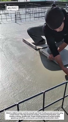 Satisfying Concrete Finishing Technique | Perfect Smooth Slab by Hand