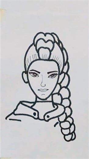 Easy Rumi k pop Drawing #demonhunter #shortvideo #youtubeshorts #drawing #art