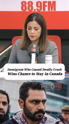 7.7K views · 17 reactions | Immigrant who caused deadly highway crash wins chance to stay in Canada Watch the full video on the RED FM Canada YouTube channel Report: Taranjeet Kaur Ghuman, RED FM Toronto, @taranjeetghuman #canada #mississauga #canadalife #canadaimmigration #crash #crime #redfmreport | RED FM Report | Facebook