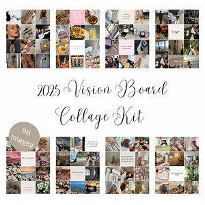 2025 Vision Board Printables, Mood Board Kit, Digital Vision Board Templates, Printable Motivational Graphics, Scrapbook Kit, 2025 Goals Kit - Etsy