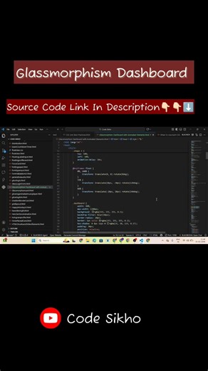 That Trendy Glass UI Look (Without Breaking Usability) #frontend #design #shorts Code Sikho with AJ