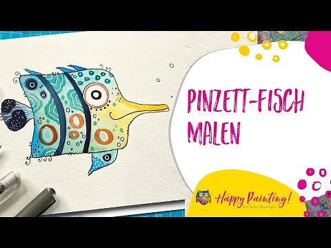 Pinzettfisch malen - Fische malen ganz leicht in Aquarell
