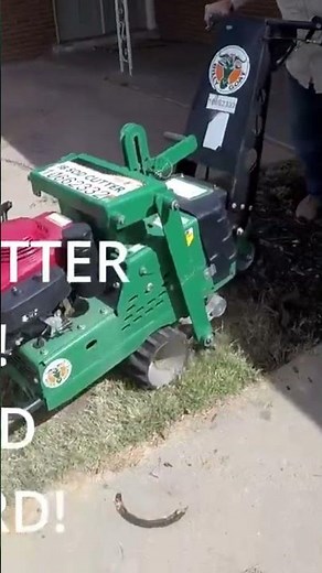 Sod cutter removing grass
