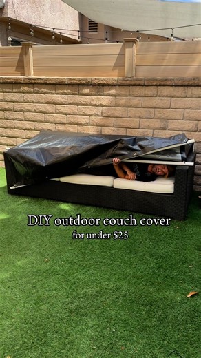 Trevor staley | Why buy an expensive outdoor couch cover when you can DlY one on a budget? I made this cover using an extra tarp from my shed and some left... | Instagram