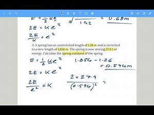 GCSE Physics: Equation Practice - Elastic Potential Energy with difficult extension questions.