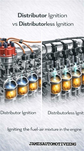 Distributor ignition vs Distributorless ignition Engine #ignition#autoelectrical #jamesautomotiveng