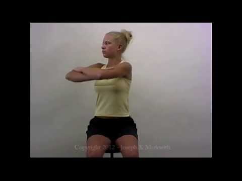Back Exercise Sitting Lumbar Rotation