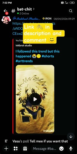 Y'all join our art discord server 🤠 #shorts #discord