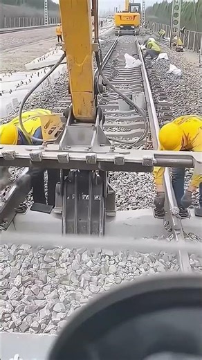 First-person view of the entire railway sleeper replacement process