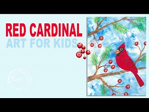 How to Draw a Red Cardinal 🐦‍🔥 | Winter Cardinal Art for Kids