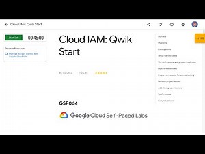Cloud IAM Qwik Start GSP064