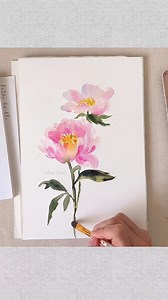 37K views · 752 reactions | Pretty watercolor peonies #watercolourflowers #watercolorpeonies #watercolorflorals | blue.lisart.art | Facebook