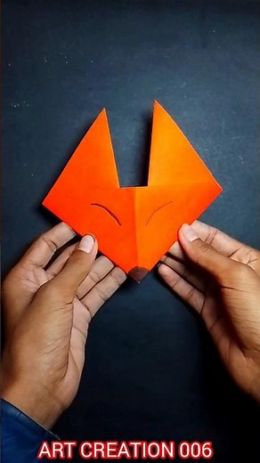 origami paper fox face easy craft ideas diy #viral