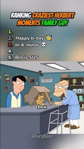 Ranking Craziest Herbert Moments in Family Guy 🤣