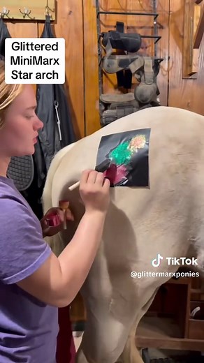When your horse shines brighter than the spring sunshine ☀️🐴 Star Arch MiniMarx bringing all the sparkle to the barn! #rodeo #horsegirls #horses #GlitterYourRide #mlp @𝐁𝐞𝐥𝐥𝐚 🪶