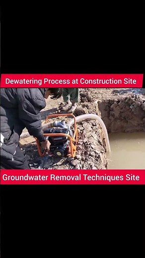 Dewatering Process at Construction Site | Groundwater Removal Techniques | Site Preparation Work