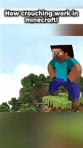 How crouching work in Minecraft! #funnyminecraftmoments #minecraft