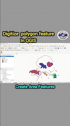 polygon digitization in QGIS #shorts