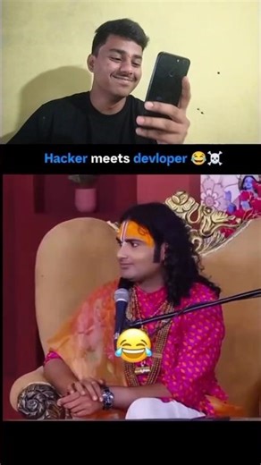 When a Hacker Meets a Developer 🤣☠️ | #memes #funny #trynottolaugh #shorts