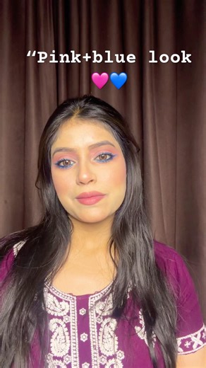 Makeup Tutorial ✨ Pink Eyeshadow + Blue Eyeliner Look