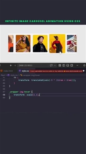 🔥 Infinite Carousel Animation using Pure CSS #cssanimation