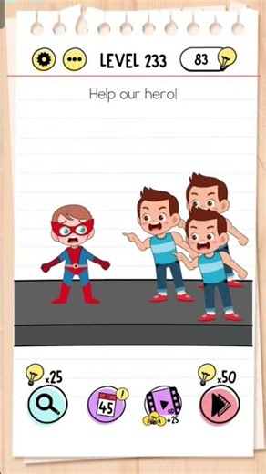 Brain test level 233 solution