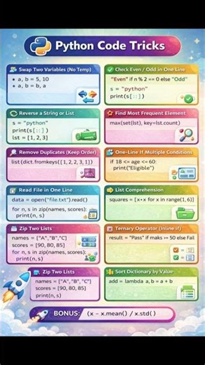 Python Tricks & Tips You MUST Know! 🐍 | Short Python Code Hacks