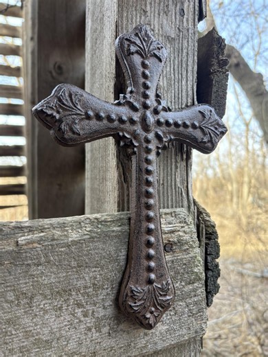 Rustic Victorian CAST Iron CROSS Rustic Country Farmhouse Decor - Etsy