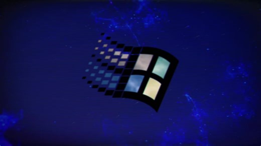 windows 95 in night time 💙