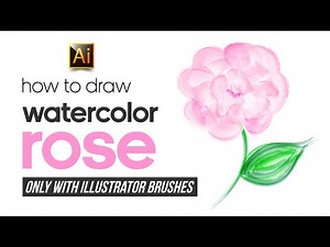 HOW TO DRAW A WATERCOLOR ROSE | ADOBE ILLUSTRATOR TUTORIAL FOR BEGINNERS.