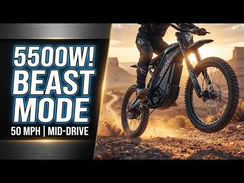 ESKUTE NOVA Beast Electric Dirt Bike Review | 5500W, 50 MPH, 60V 27Ah & Mid-Drive Motor